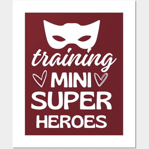 Training Mini Super Heroes Wall Art by Owlora Studios